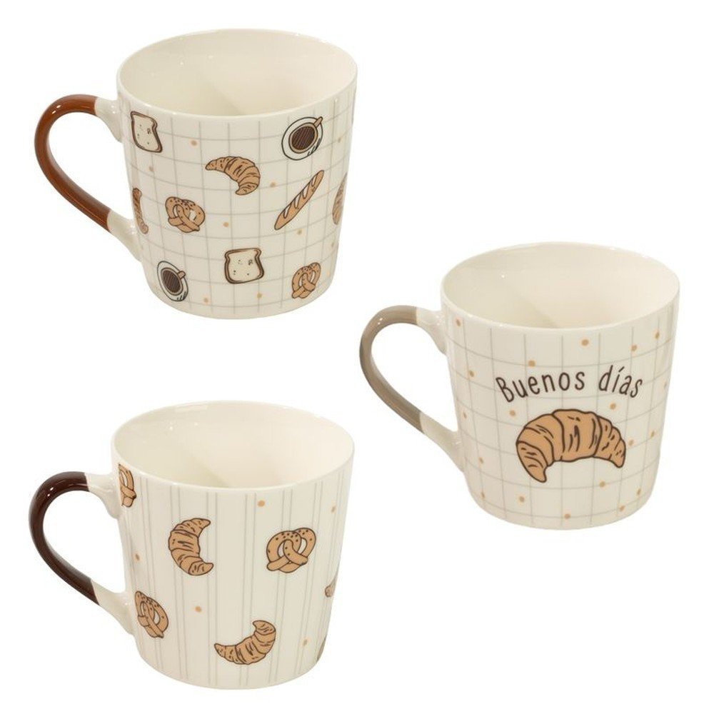 Taza 380ml Croissant Surtidos DCASA (12 unidades)
