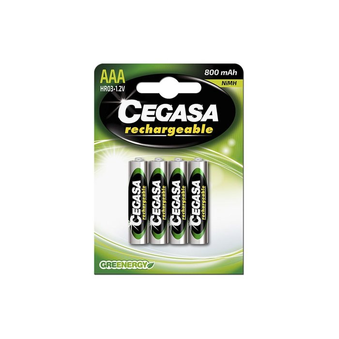 Blister 4 Pilas Cegasa Recargable HR03 800 ,ah 1 2V Imagen principal del producto