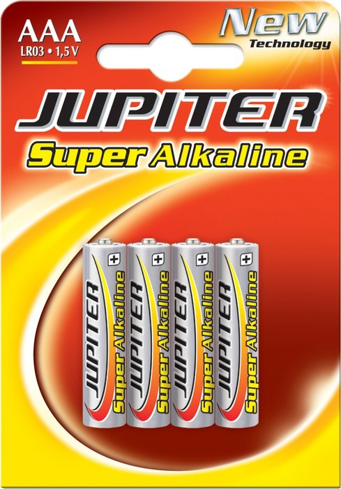 Pila Jupiter Alcalina LR03 Aaa Blister 4 Unidades POESSA