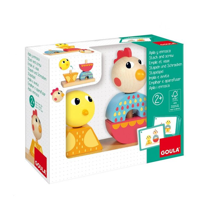 Juego de Mesa Apila y Enrosca Goula