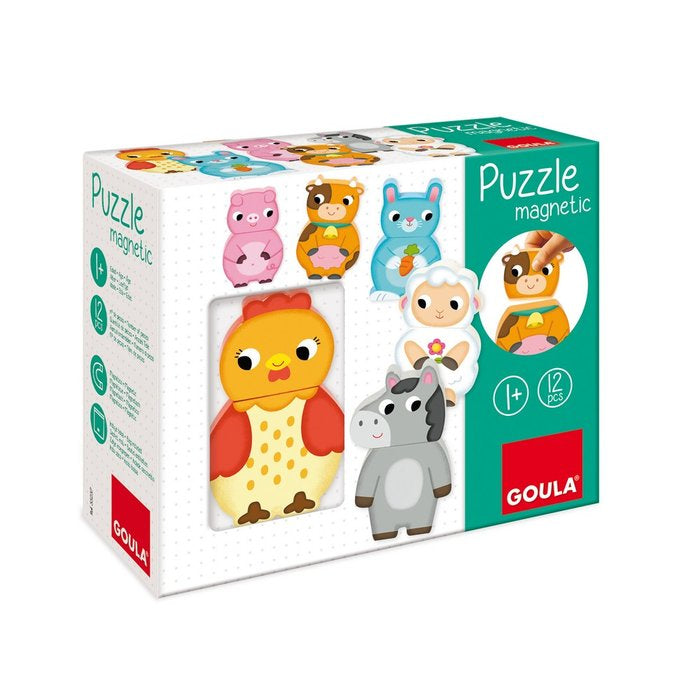 JUEGO DE MESA PUZZLE MAGNETICO ANIMALES GRANJA | GOULA | 1 UNIDAD | 8410446552452 Imagen principal del producto