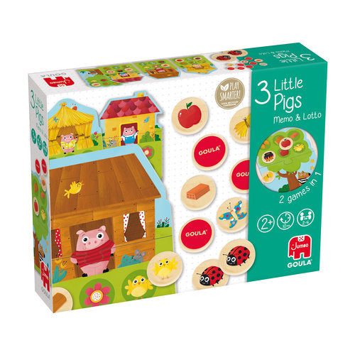 Memo Loto Los Tres Cerditos Goula Pack de 12 juegos educativos Imagen principal del producto