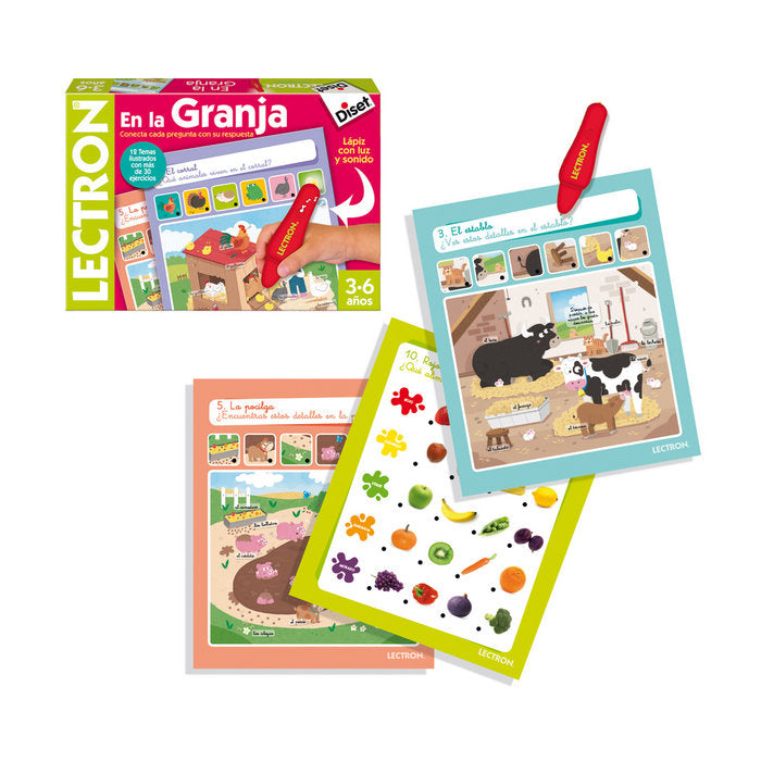 Lectron en la Granja, juego de mesa magnético DISET para niños 3-6 años