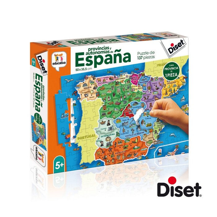 JUEGO EDUCATIVO PROVINCIAS DE ESPAÑA | DISET | 1 UNIDAD | 8410446689424 Imagen principal del producto