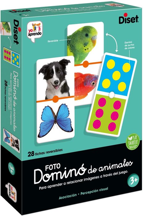 JUEGO DOMINO FOTO DE LOS ANIMALES | DISET | 1 UNIDAD | 8410446689684 Imagen principal del producto