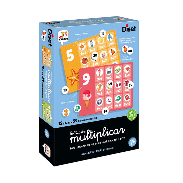 JUEGO TABLAS DE MULTIPLICAR | DISET | 1 UNIDAD | 8410446689738 Imagen principal del producto