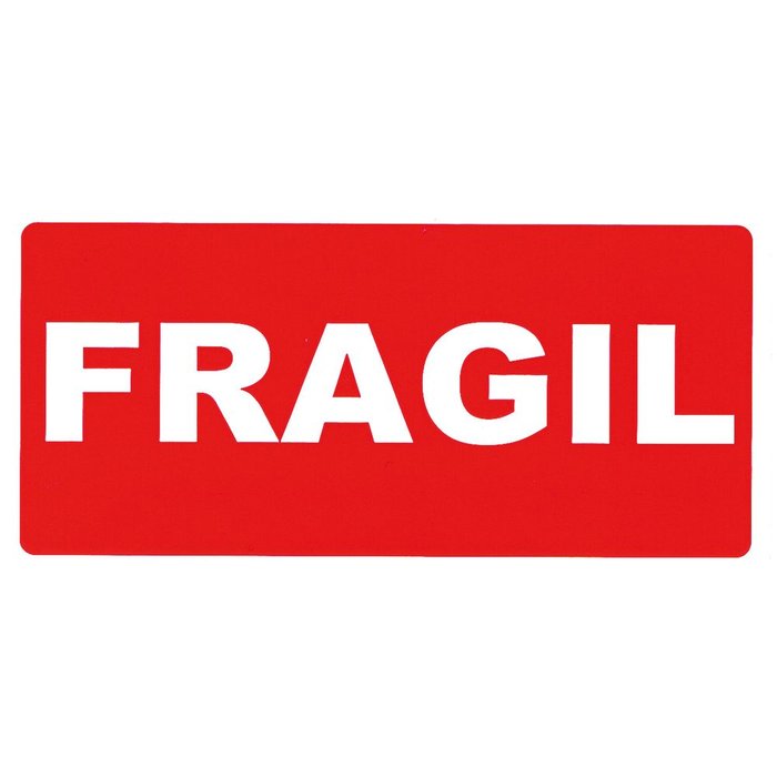 ETIQUETA FRAGIL ROLLO 296 | 1 UNIDADES | (APLI)