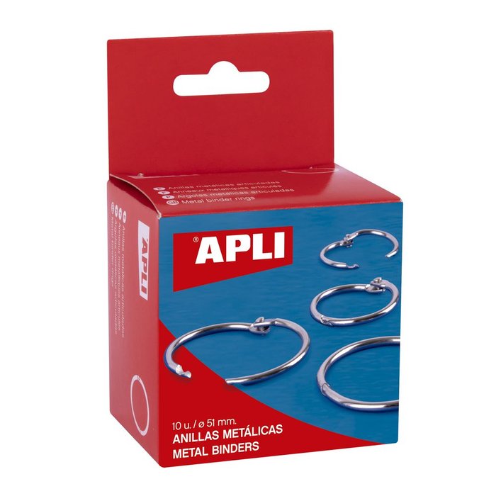 ANILLAS METALICAS 46 MM CAJA 10 UNIDADES REF, 455 | 1 UNIDADES | (APLI) Imagen principal del producto