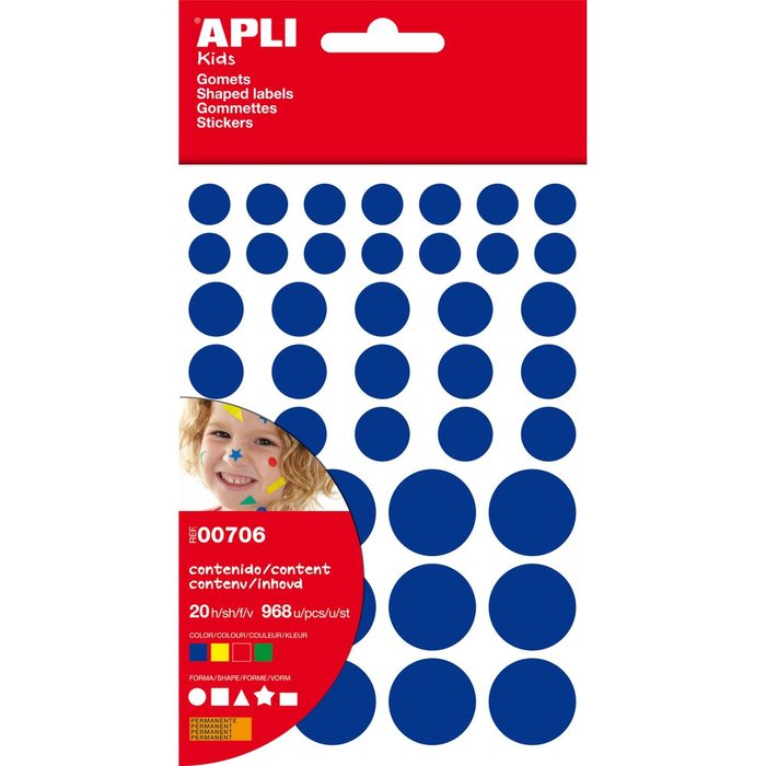 Gomets Figuras Surtidas 706 APLI Pack 20,5 cm