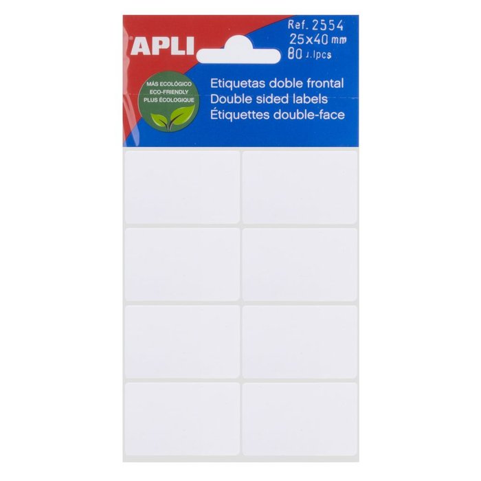 ETIQUETA BLANCA 25X40 APLI 2554 | 10 UNIDADES | (APLI)