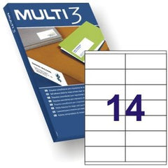 ETIQUETA IMPRESORA 105X40 100 HOJAS MULTI3 4709 | 1 UNIDADES | (APLI)