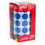 Gomets redondo rollo 20 azul Apli