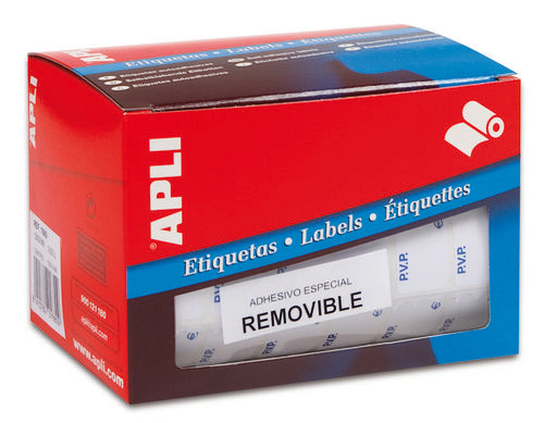 ETIQUETA ROLLO PVP/EURO 12X18 10084 BLANCA | 1 UNIDADES | (APLI)