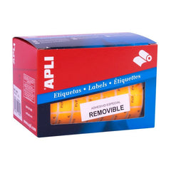 ROLLO ETIQUETAS PVP NARANJA FLUORESCENTE REMOVIBLES 12X18 | 1 UNIDADES | (APLI)