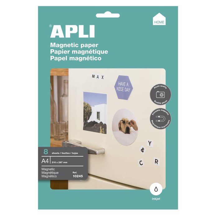 Papel magnético Apli A4 8 hojas
