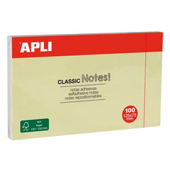 NOTAS ADHESIVAS 125X75 APLI AMARILLO | 12 UNIDADES | (APLI)