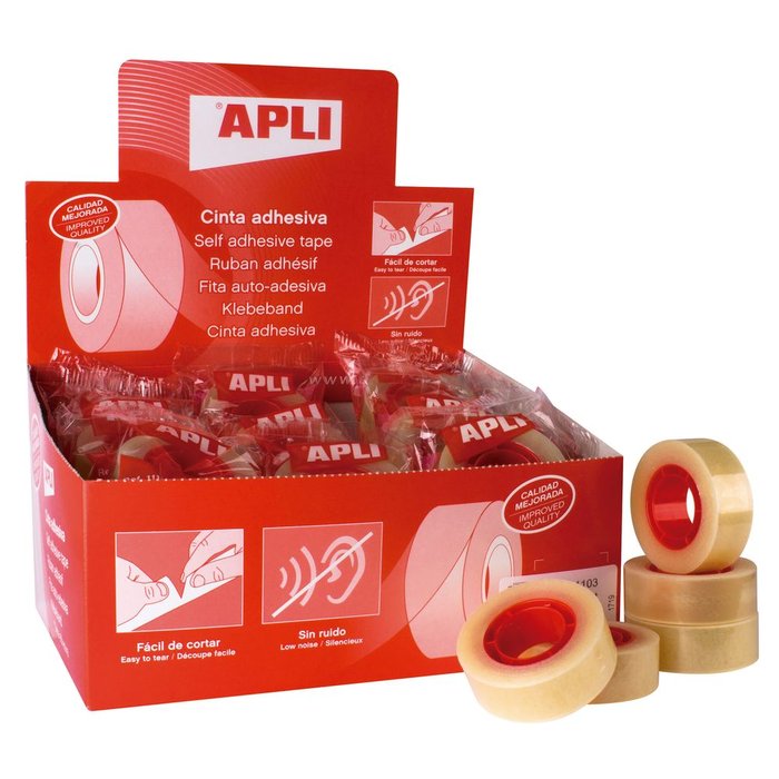 CINTA ADHESIVA APLI TRANSPARENTE 19X33 CAJA 35 UNIDADES | 35 UNIDADES | (APLI) Imagen principal del producto