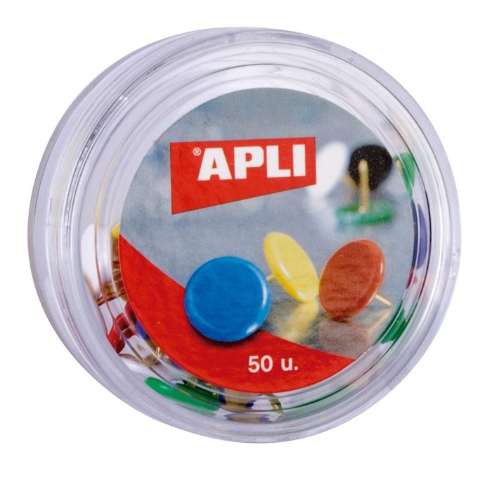 Chinchetas Apli 10 mm Colores Surtidos Pack 50 unidades Imagen principal del producto