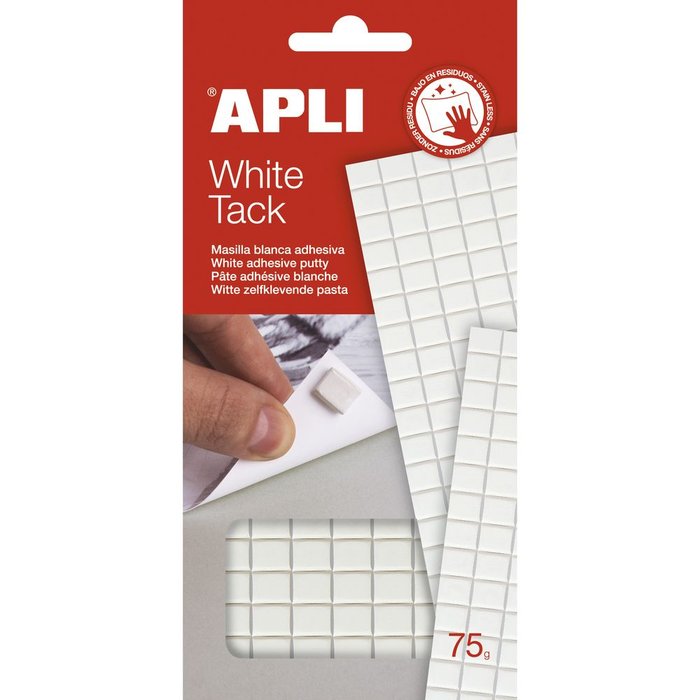 Masilla blanca precortada Apli 75g (pack 12 unidades)