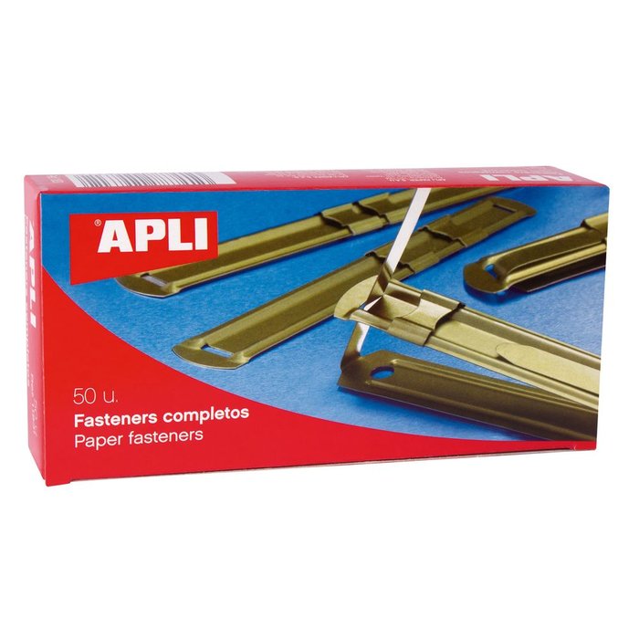 FASTENER METALICOS DORADOS 90 X 12 MM 50 UNIDADES | 50 UNIDADES | (APLI)