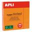 Bloc 100 notas adhesivas 75x75mm naranjas Apli