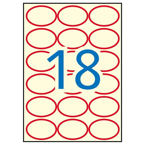Etiquetas crema con ribete APLI 63,5x42,3mm, 10 hojas
