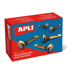 ENCUADERNADORES METALICOS SIN ARANDELA 12 MM 100 U | 10 UNIDADES | (APLI)