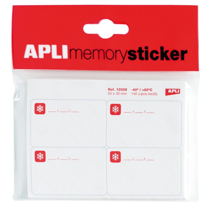 Etiquetas congelador Apli Memory Sticker 50x30mm