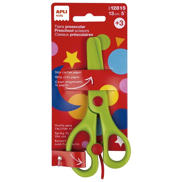 TIJERA PREESCOLAR 13 CM | 20 UNIDADES | (APLI)