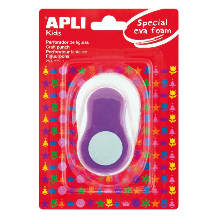 TALADRO MANUALIDADES REDONDO LILA | 1 UNIDADES | (APLI MANUALIDADES)