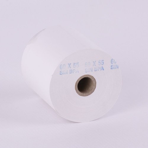 Rollo papel térmico 60x55x12mm APLI, pack 10 unidades