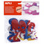Bolsa 50 numeros goma eva purpurina adhesivas surtidas