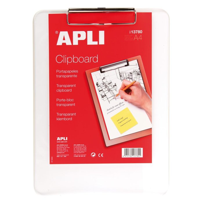 Portafolio Apli A4 Transparente Marca Apli
