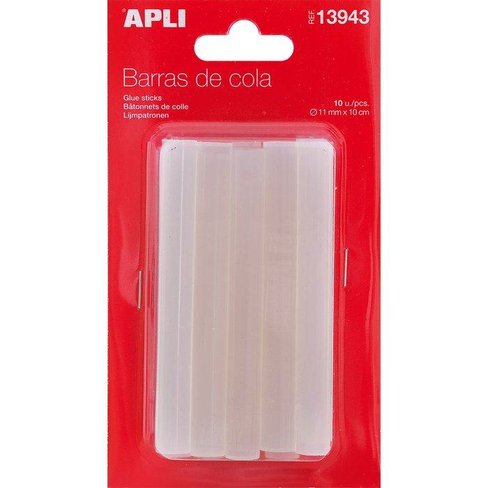 BARRA SILICONA 10 CM X 11 MM BLISTER 10 UNIDADES | 1 UNIDADES | (APLI MANUALIDADES) Imagen principal del producto
