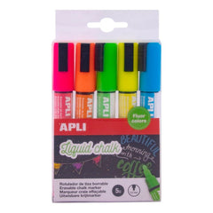 Rotuladores Tiza Liquida Punta Redonda 5,5 Mm Colores Surt, | Apli | Pack 1 Unidades