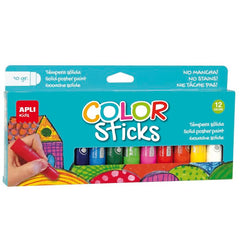 TEMPERAS COLOR STICKS 10 G 12 UNIDADES | 1 UNIDADES | (APLI JUEGOS)