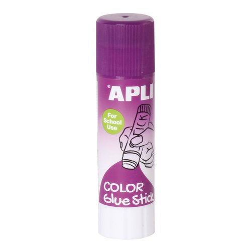 Barra de pegamento adhesivo color 21 g Apli, pack 12 uds