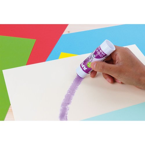Barra de pegamento adhesivo color 21 g Apli, pack 12 uds