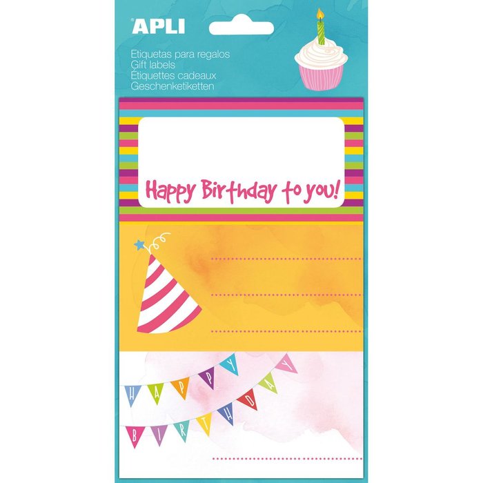 Bolsa Etiquetas Escolares Motivos Happy Birthday Imagen principal del producto