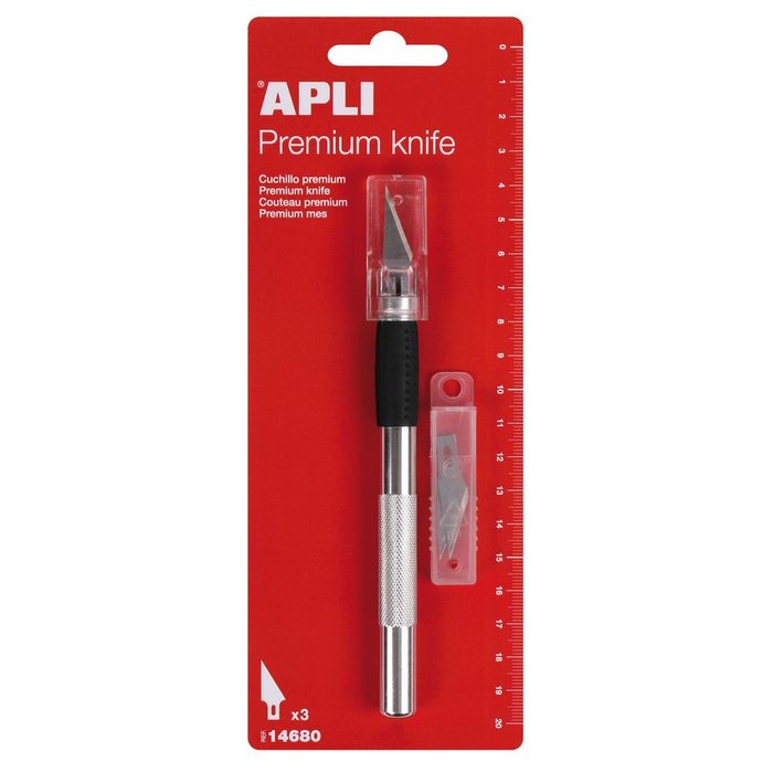 CUCHILLO HOBBY DE PRECISION PREMIUM CON 3 RECAMBIOS | 1 UNIDADES | (APLI MANUALIDADES) Imagen principal del producto