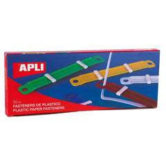 FASTENER DE PLASTICO COLORES SURTIDOS 90 X 12 MM 50 UNI, | 1 UNIDADES | (APLI)