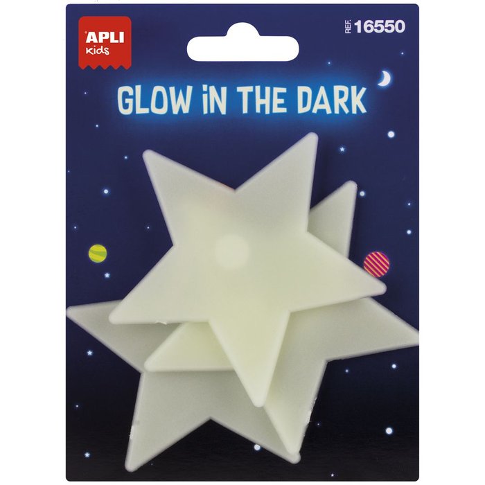 Blister 3 Estrellas Glow In The Dark APLI KIDS