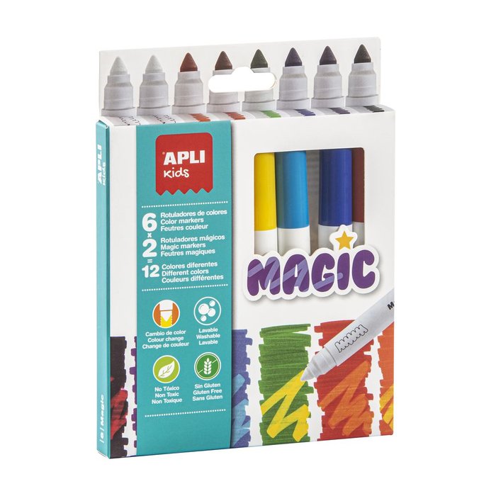 Rotulador Magic Caja 8 Unidades Surtidos | Apli | Pack 1 Unidades