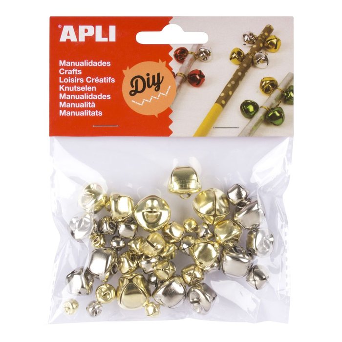 Bolsa 40 Cascabeles Oro y Plata