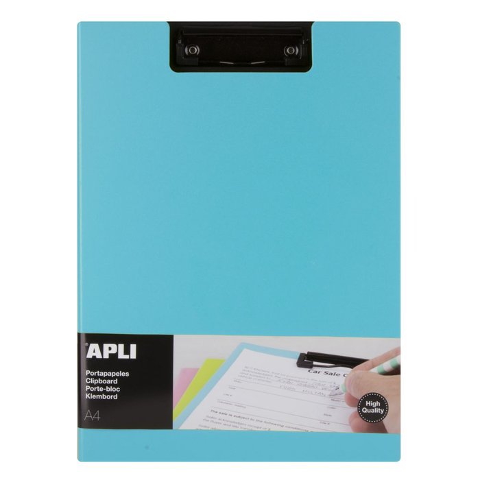 Portanotas Foam con solapa azul A4 - Apli