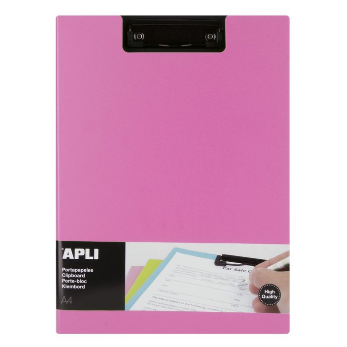 Portanotas Foam con Solapa Rosa A4 Marca APLI