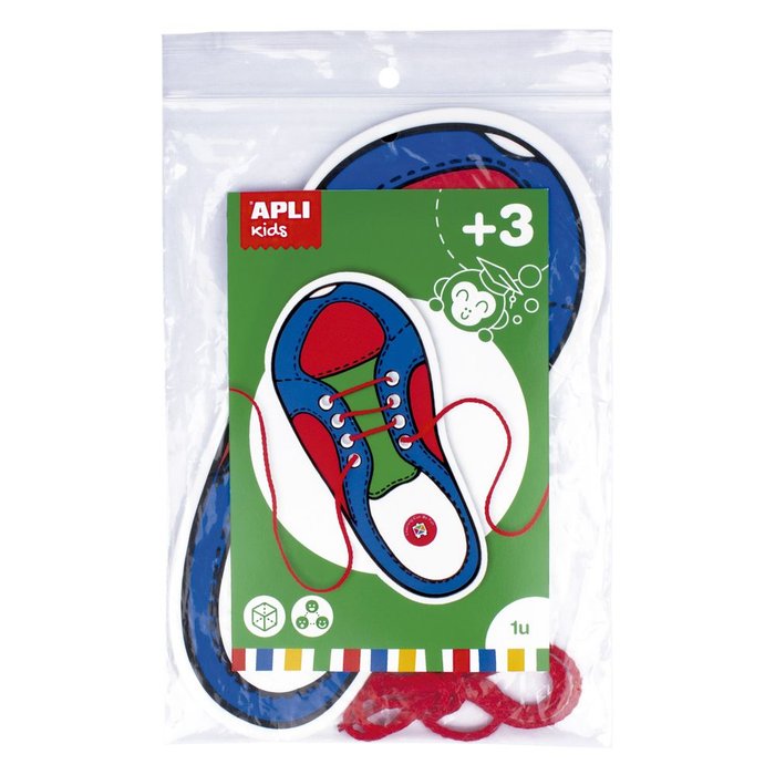 JUEGO ATA ZAPATOS CORDON ROJO | APLI JUEGOS | 1 UNIDAD | 8410782174882
