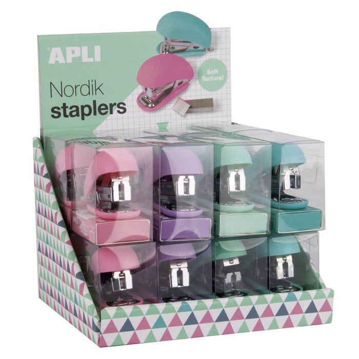 GRAPADORAS NORDIK COLORS 4 COLORES PASTEL 16 UNIDADES SURT, | 25 UNIDADES | (APLI DISEÑO) Imagen principal del producto
