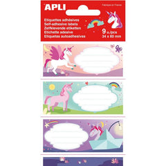 ETIQUETA NOMBRES UNICORNIOS 9 UNIDADES | 5 UNIDADES | (APLI)