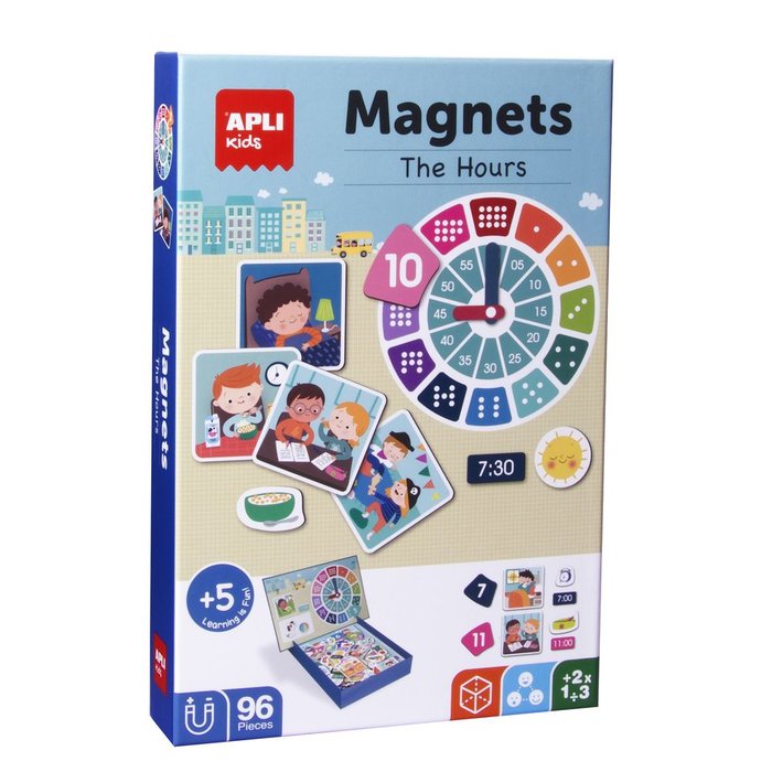 MAGNETS APRENDO LAS HORAS | APLI JUEGOS | 1 UNIDAD | 8410782185734 Imagen principal del producto